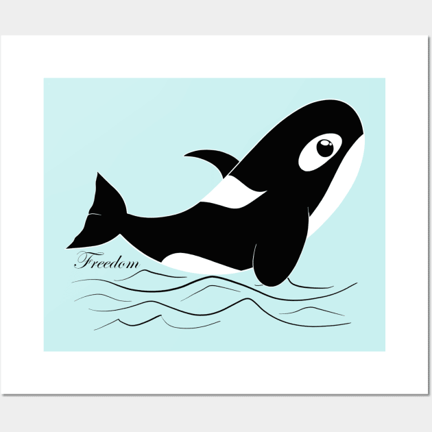 Freedom to be Wild - Orca Wall Art by PandLCreations